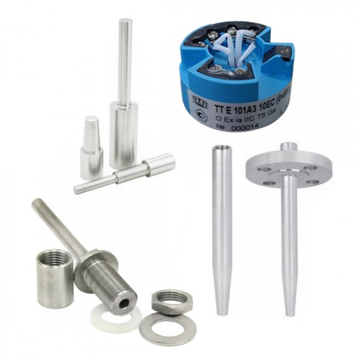 Измерительные преобразователи, защитные гильзы, бобышки и прочие узлы и детали к ДТ