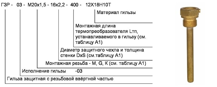 Купить защитные гильзы для термопреобразователя ГОСТ